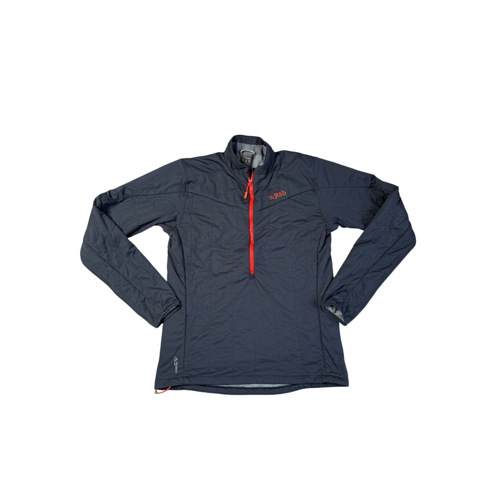 Rab Alpha Direct Pullover Mens Medium Black Good‎ Polartec Alpha Half Zip Jacket
